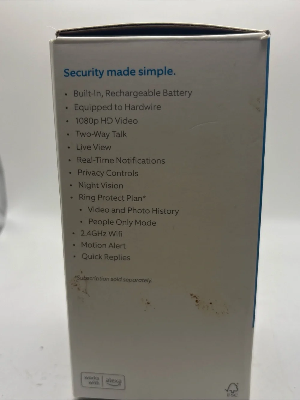 Ring Video Doorbell 2nd Gen 1080p HD Satin Nickel New Open Box Alexa